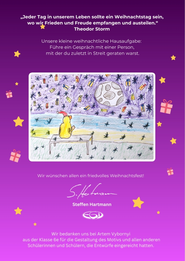 Wir wünschen allen ein friedvolles Weihnachtsfest!