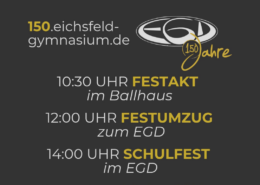 10:30 UHR FESTAKT im Ballhaus 12:00 UHR FESTUMZUG zum EGD 14:00 UHR SCHULFEST im EGD 19:00 UHR COURASSION im EGD 21:00 UHR TAMMO FÖRSTER im EGD 22:00 UHR FEIERKLANG im EGD